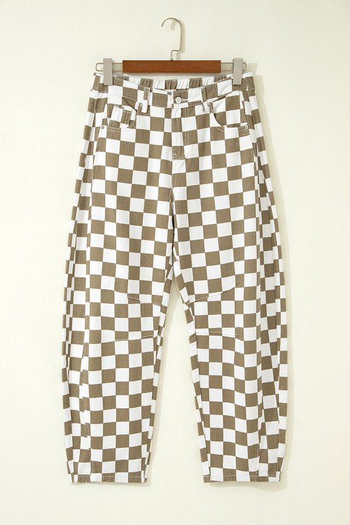 The Autumn Checker Denim Pants