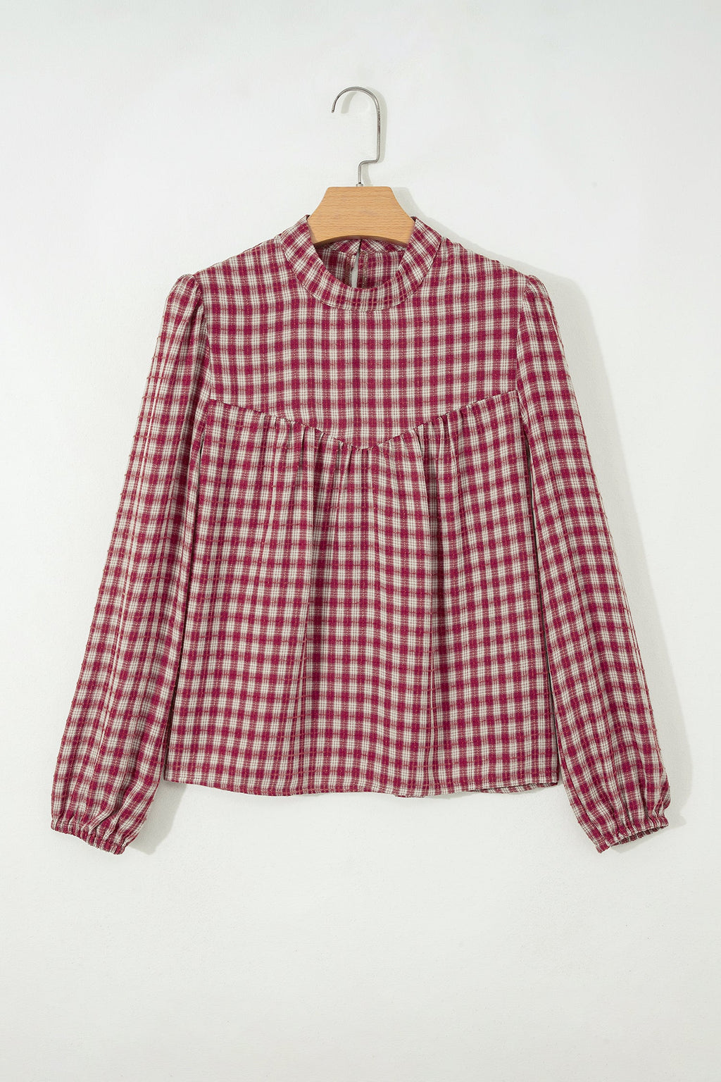The Maisie Plaid Pleated Blouse