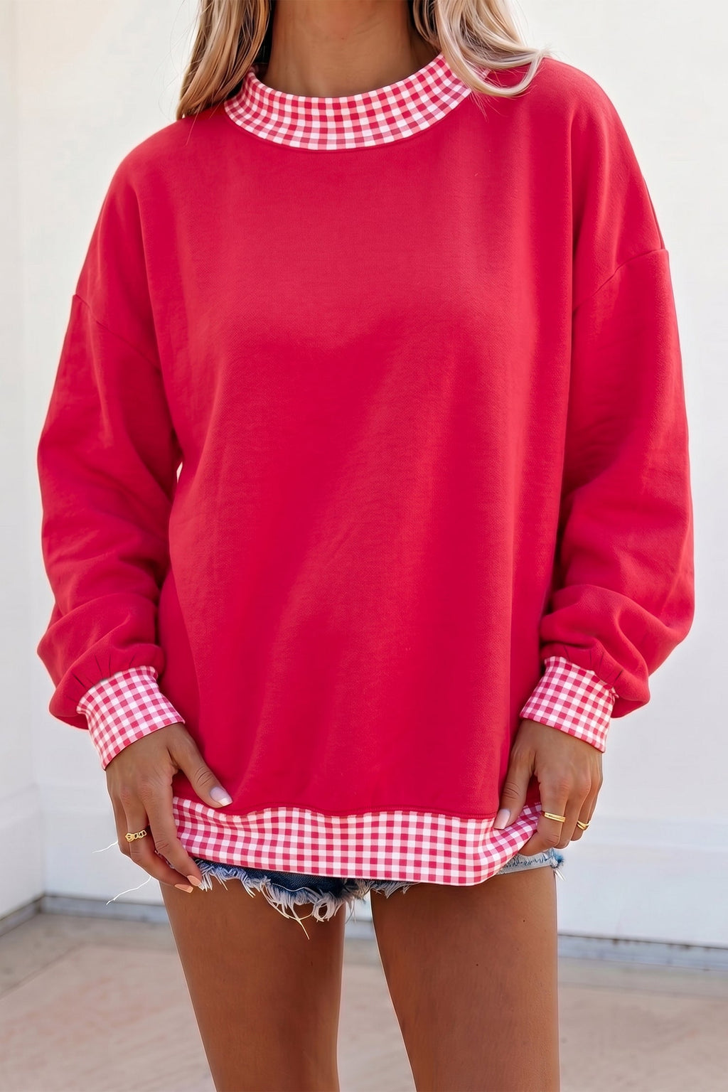 The Kodi Jane Gingham Sweatshirt