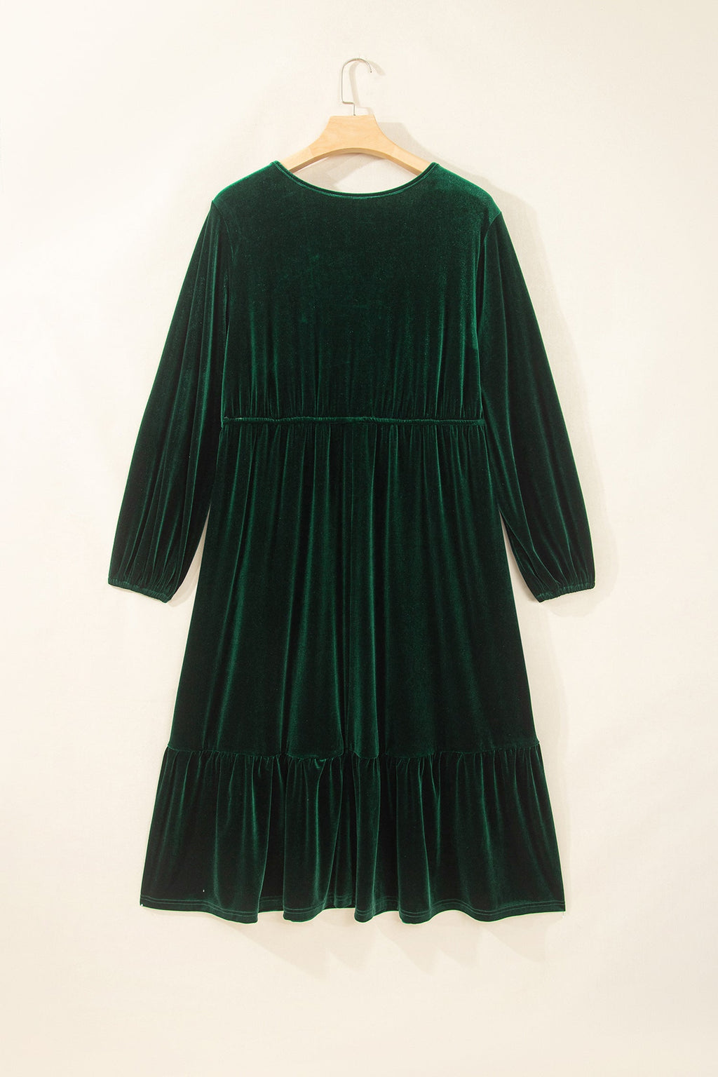 The Frosted Evergreen Velvet Maxi Dress