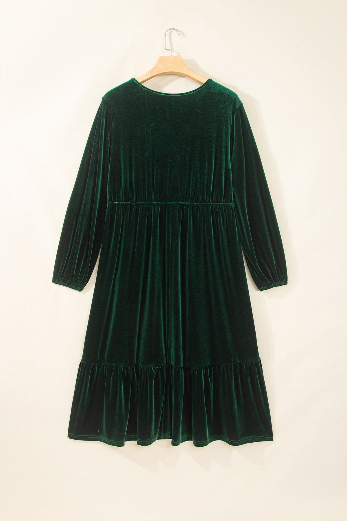 The Frosted Evergreen Velvet Maxi Dress
