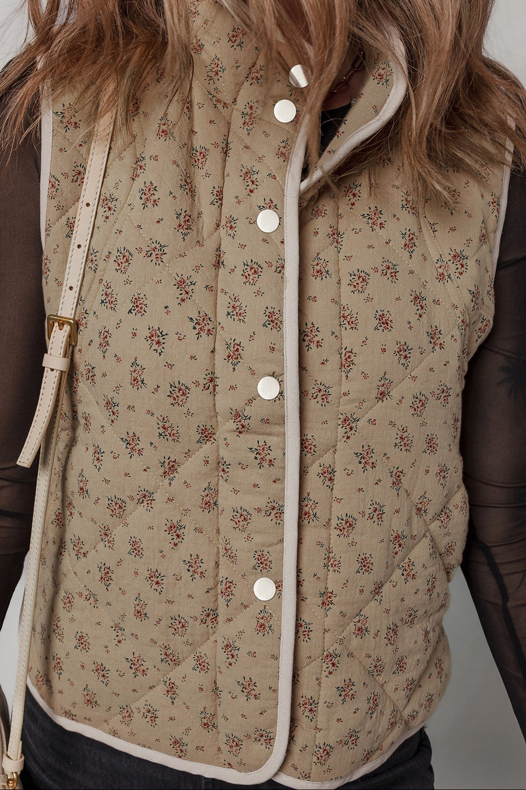 The Nellie Floral Quilted Vest