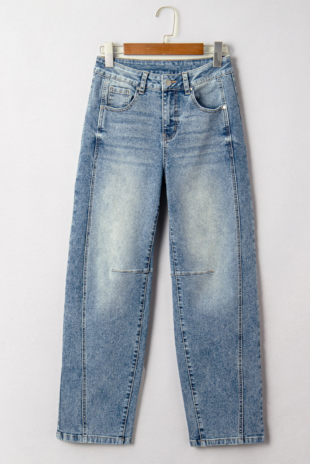 The Blythe Vintage Washed Seam Detail Jeans