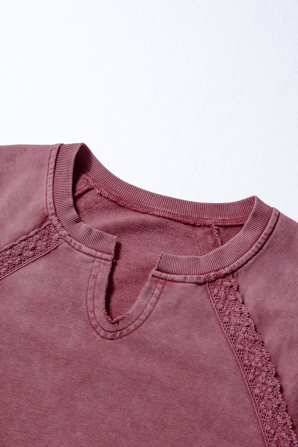 The Gemma Lace Patchwork Mineral Wash Sweatshirt