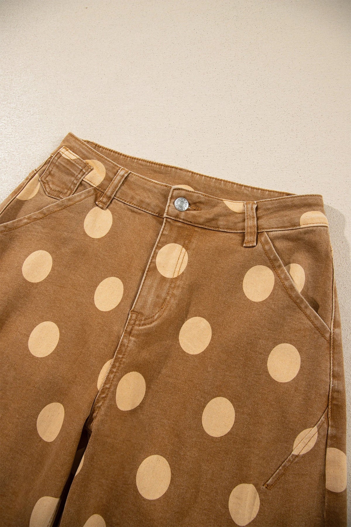 The Haisley Polka Dot Wide Leg Jeans