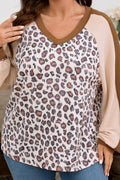 The Hazel Leopard Colorblock Top