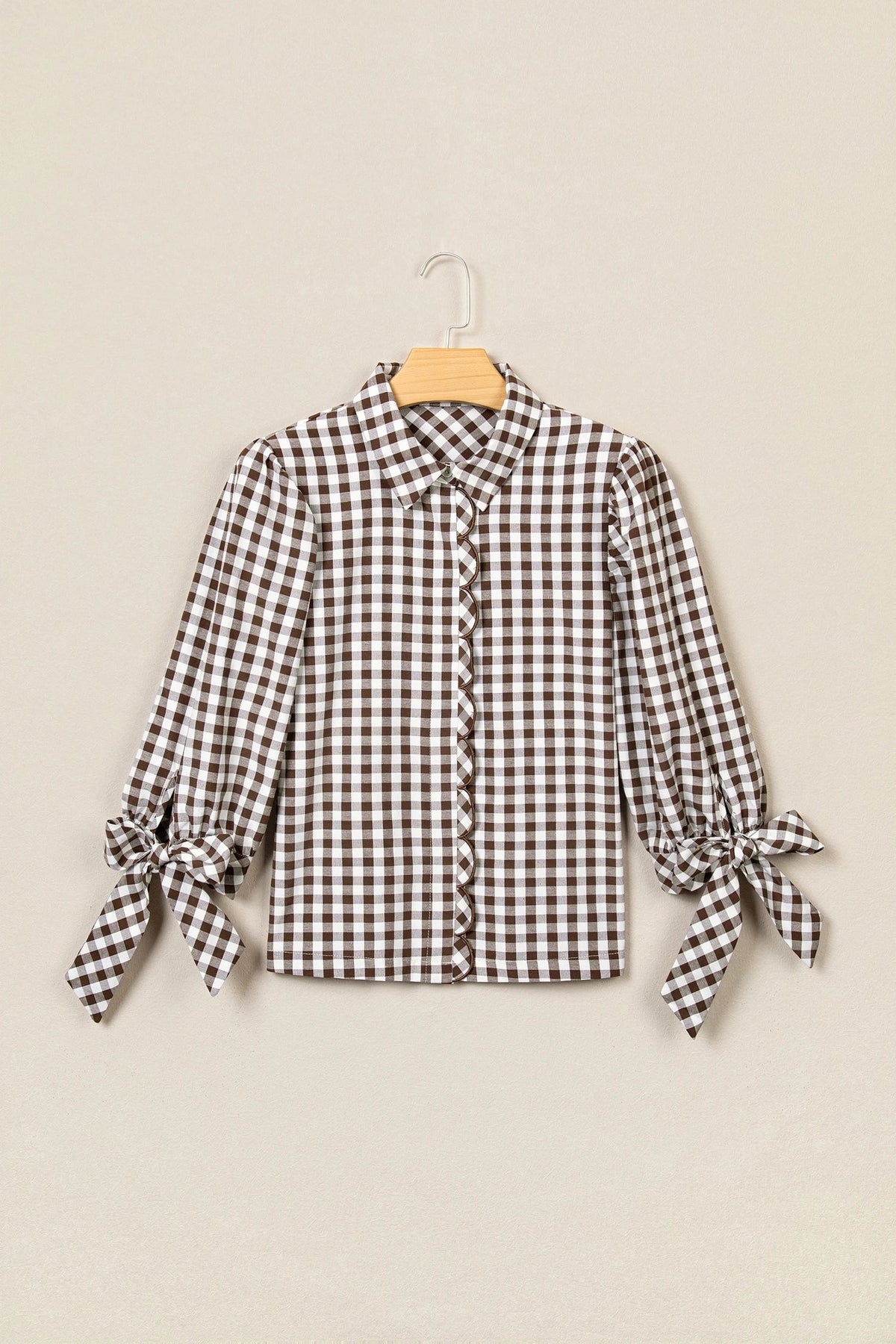 The Georgia Gingham Bow Shirt