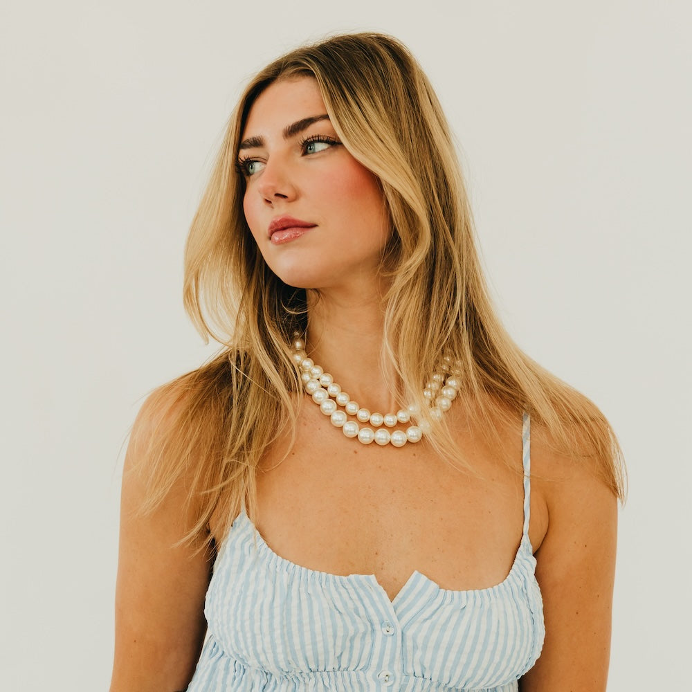 The Chunky Three Piece Pearl Necklace