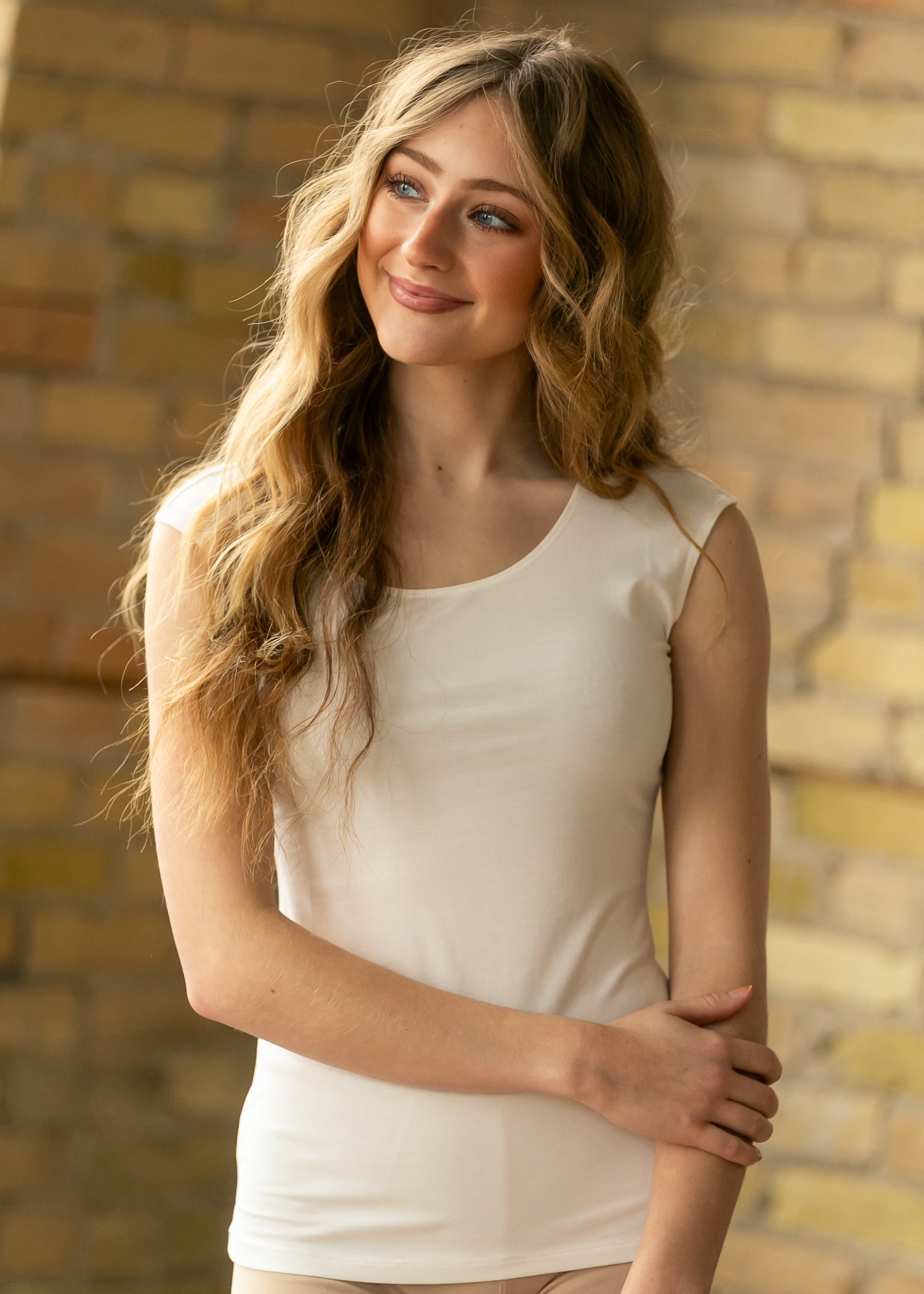 The Classic Ivory Cap Sleeve Tank