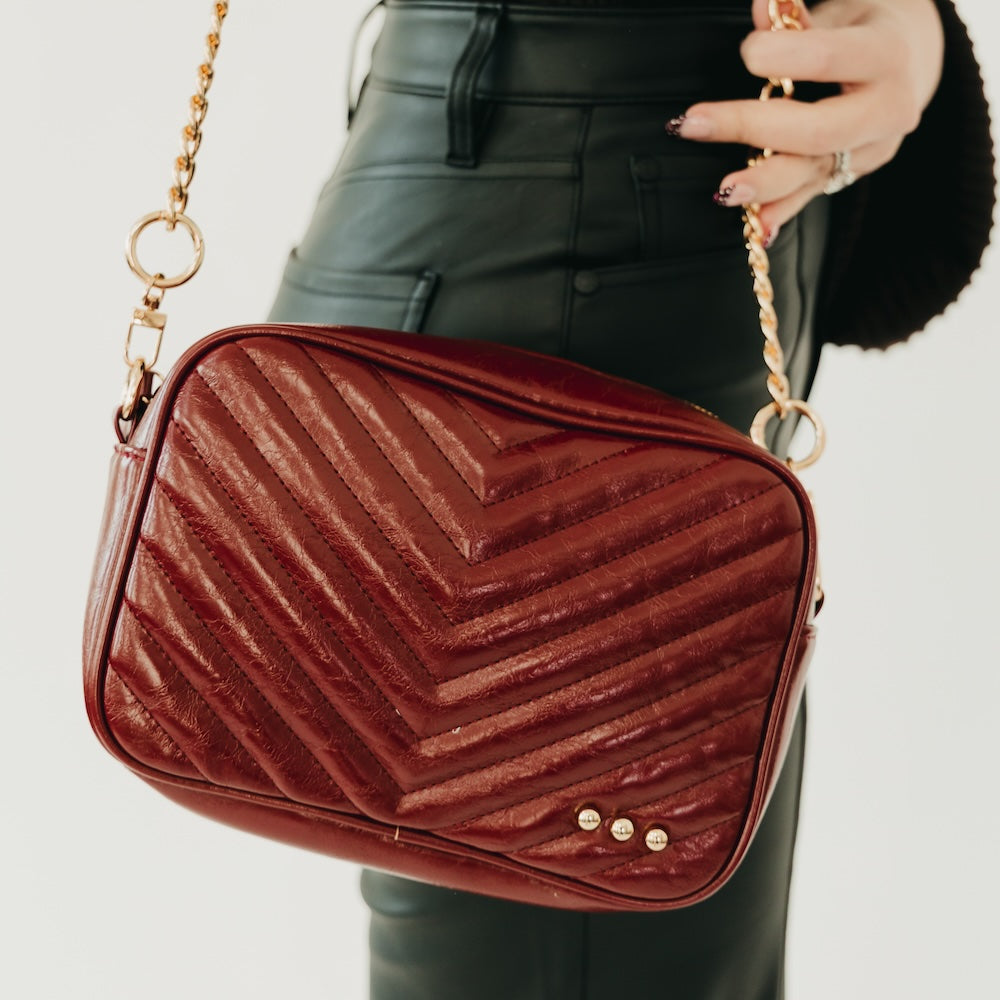 The Coco Quilted Camera Crossbody Bag