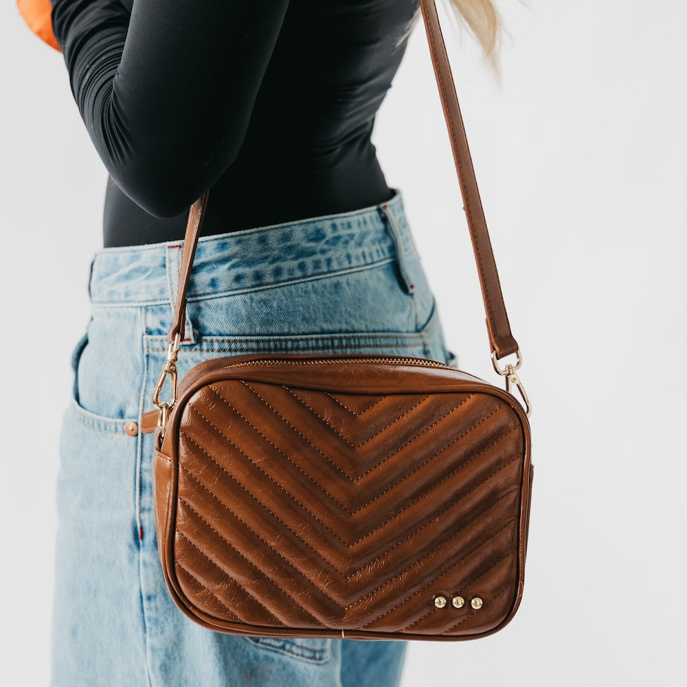 The Coco Quilted Camera Crossbody Bag