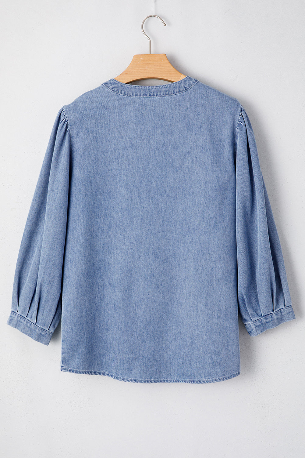 The Mae Denim Bow Tie Top