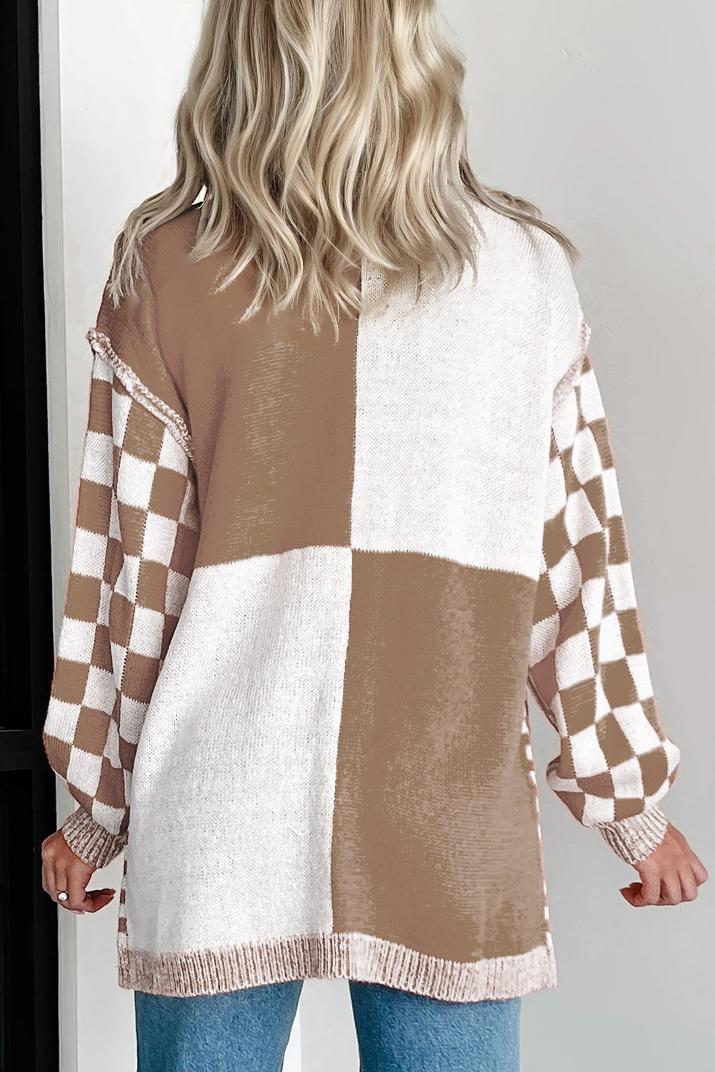 The Mavis Checkered Cardigan