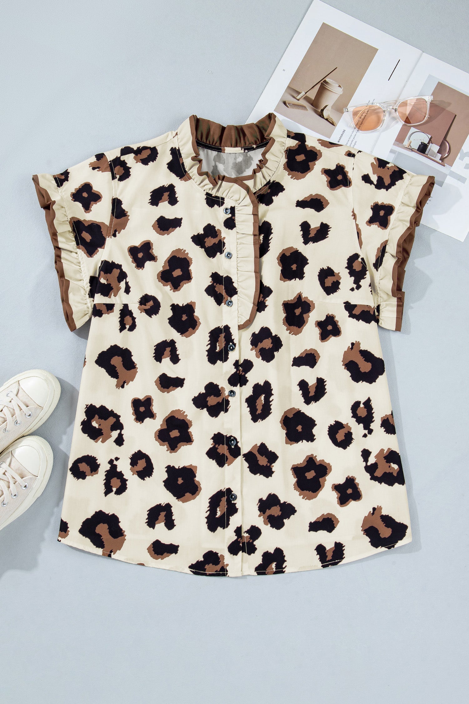 The Leah Leopard Blouse
