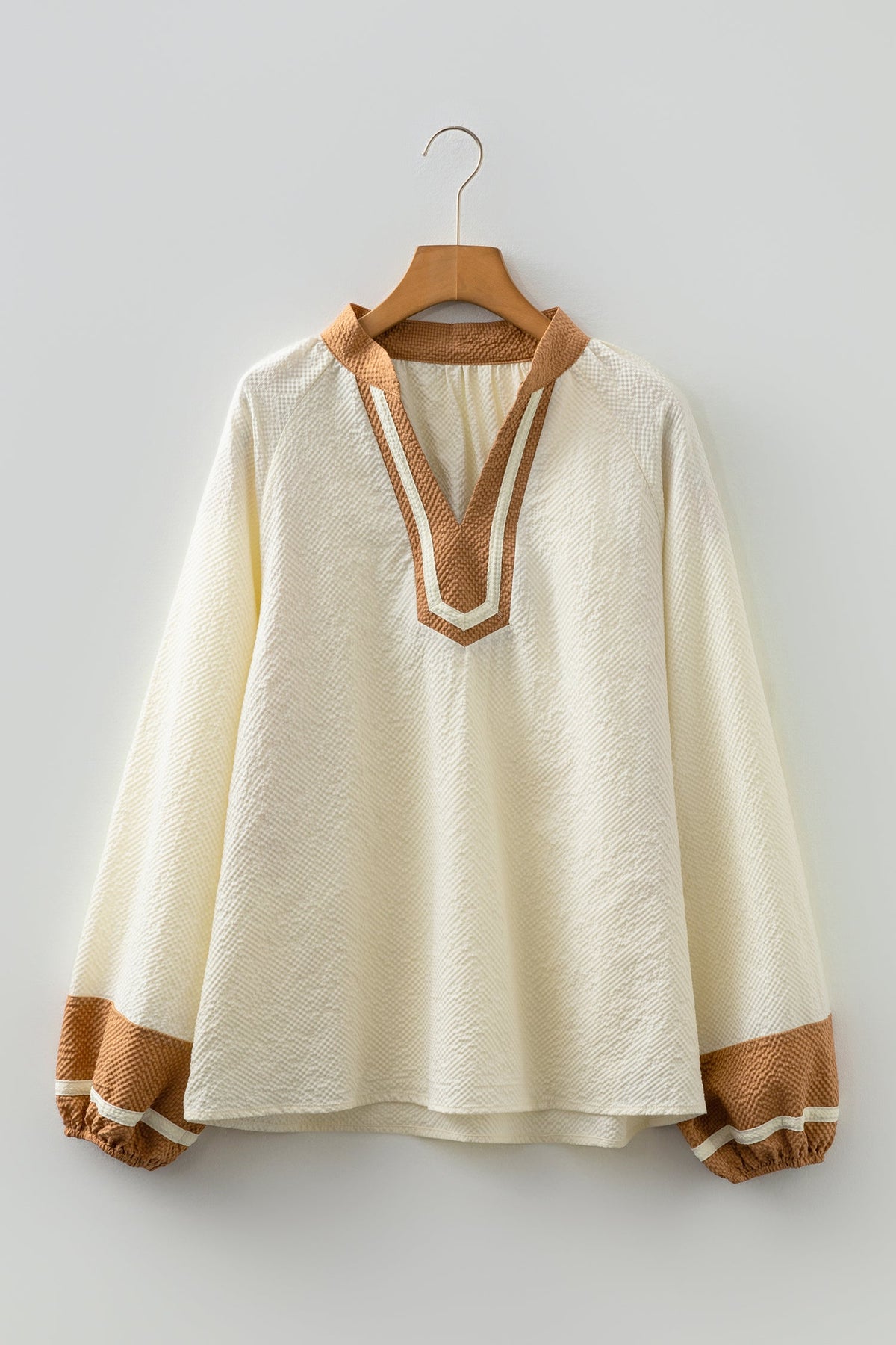 The Birdie Colorblock V-Neck Blouse