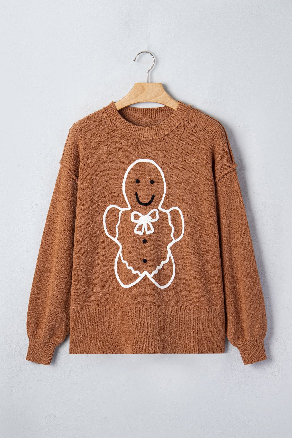 The Gingerbread Drop Shoulder Oversized Christmas Sweater