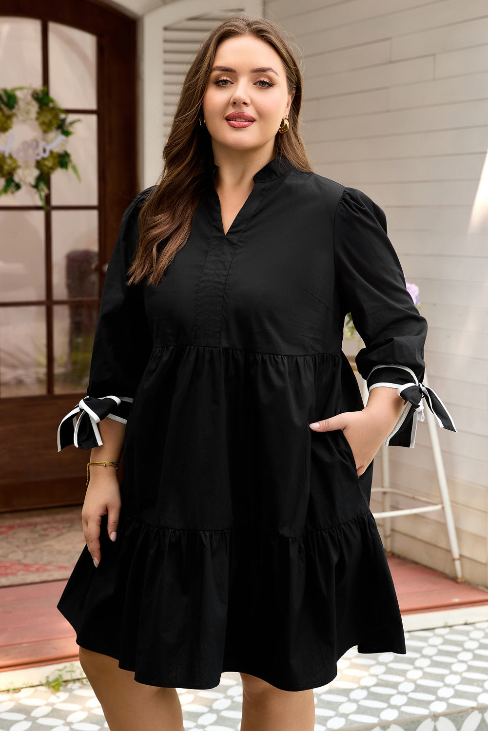 The Bridget Bow Sleeve Dress