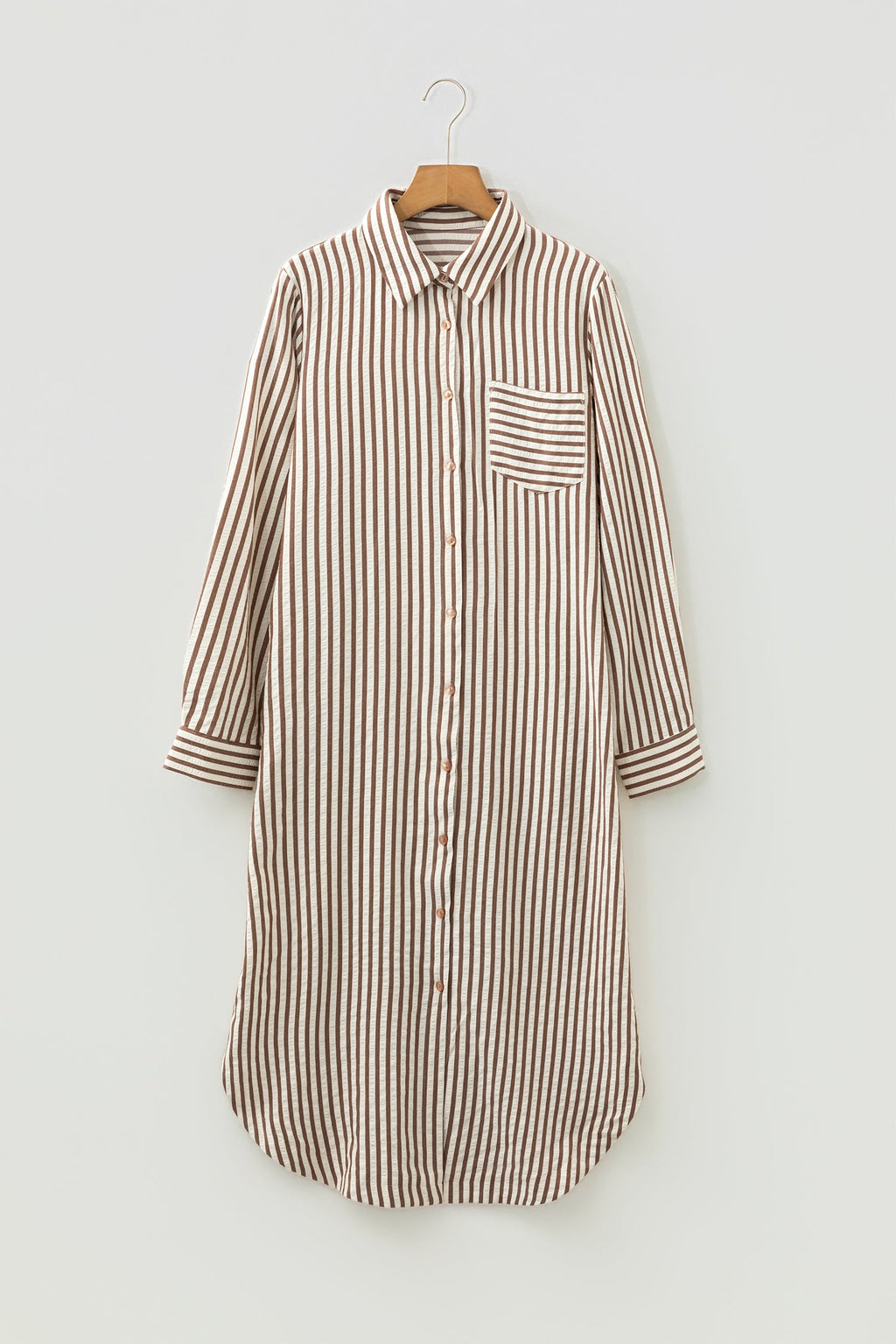 The Lena Stripe Textured  Midi Dress