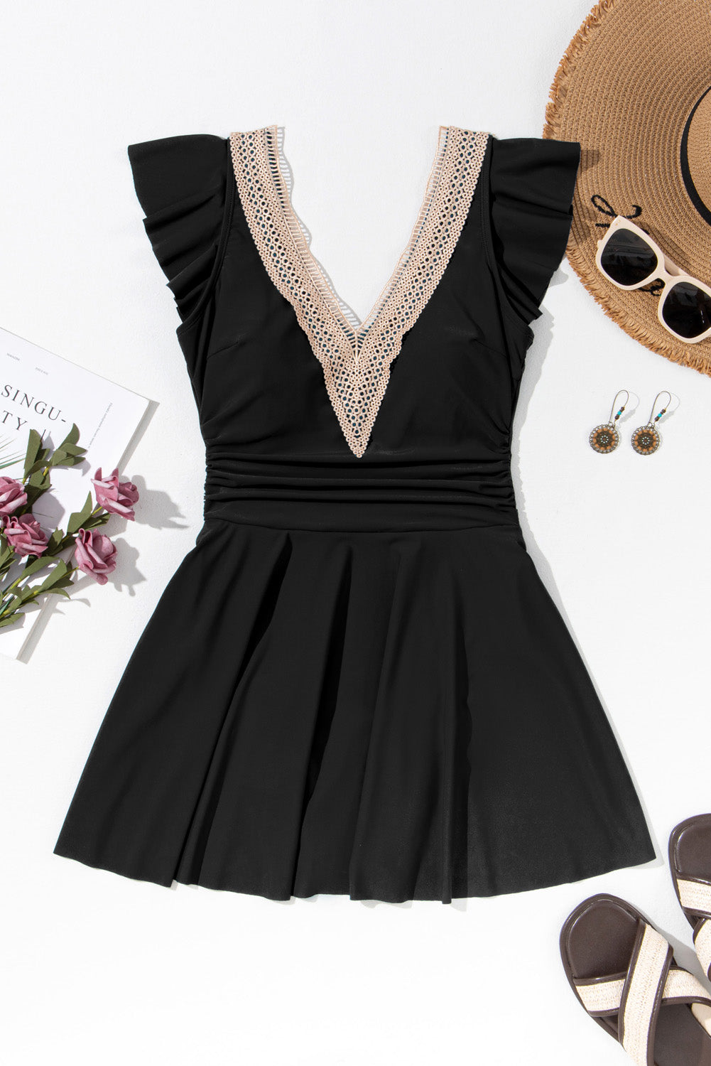 The Chloe Ruffle Swim Dress