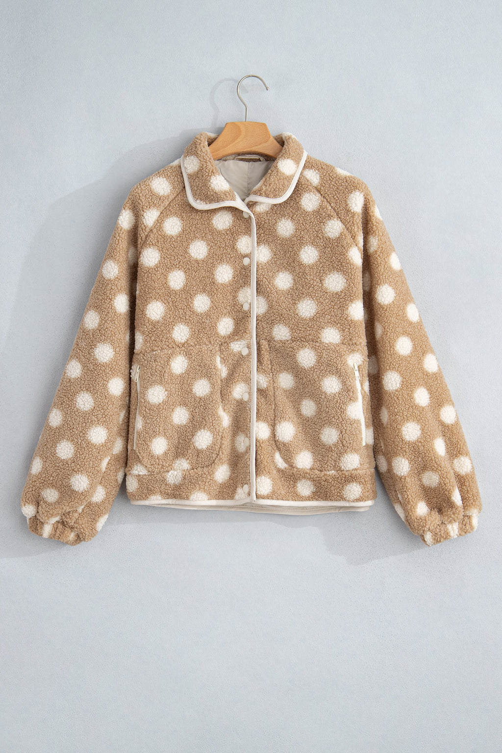 The Brinley Polka Dot Fleece Jacket