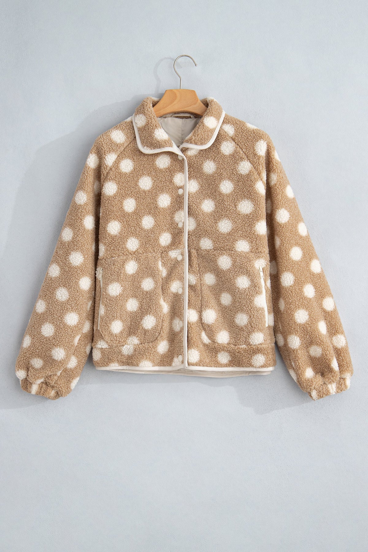 The Brinley Polka Dot Fleece Jacket