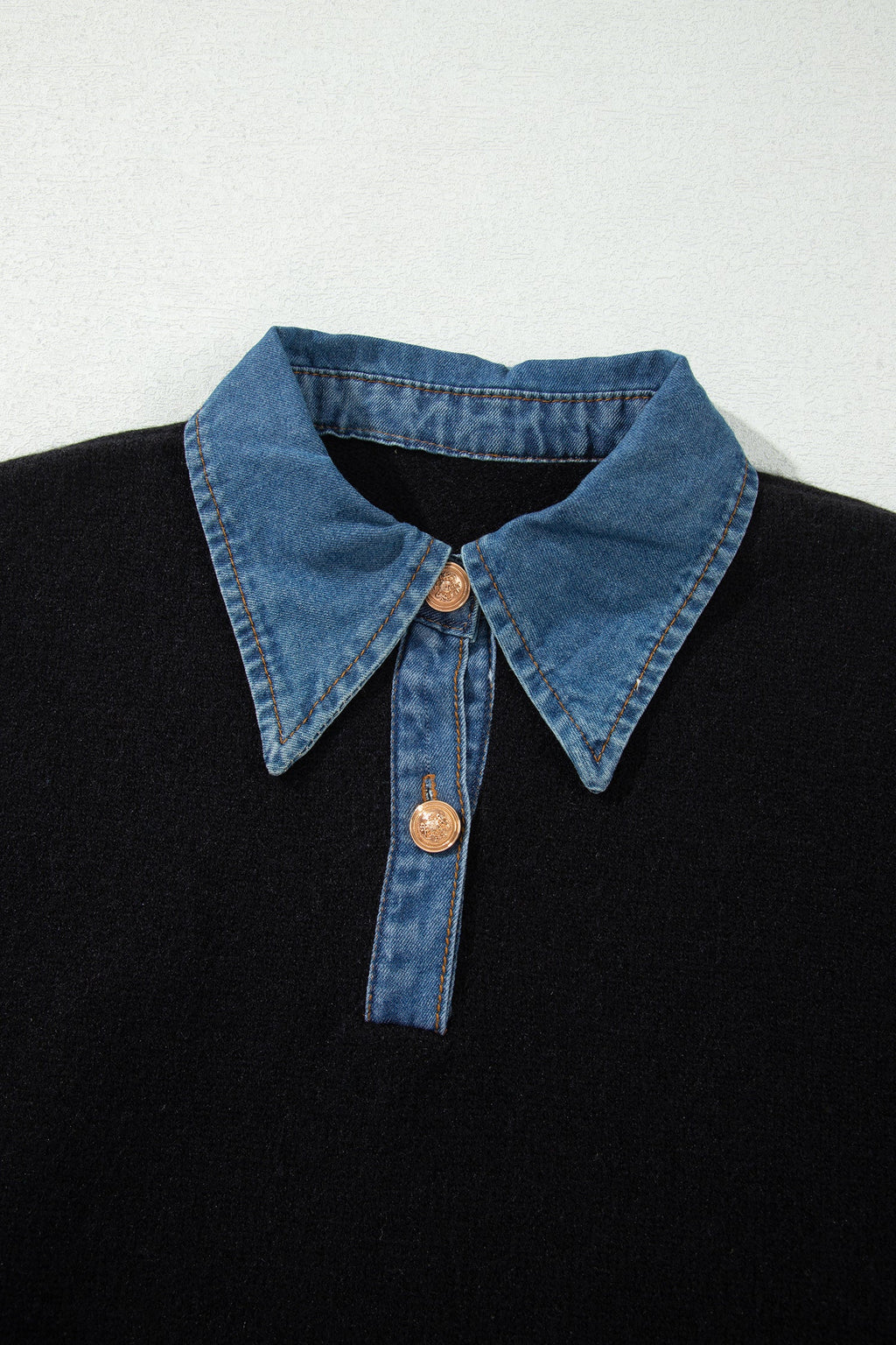 The Collins Denim Collar Sweater
