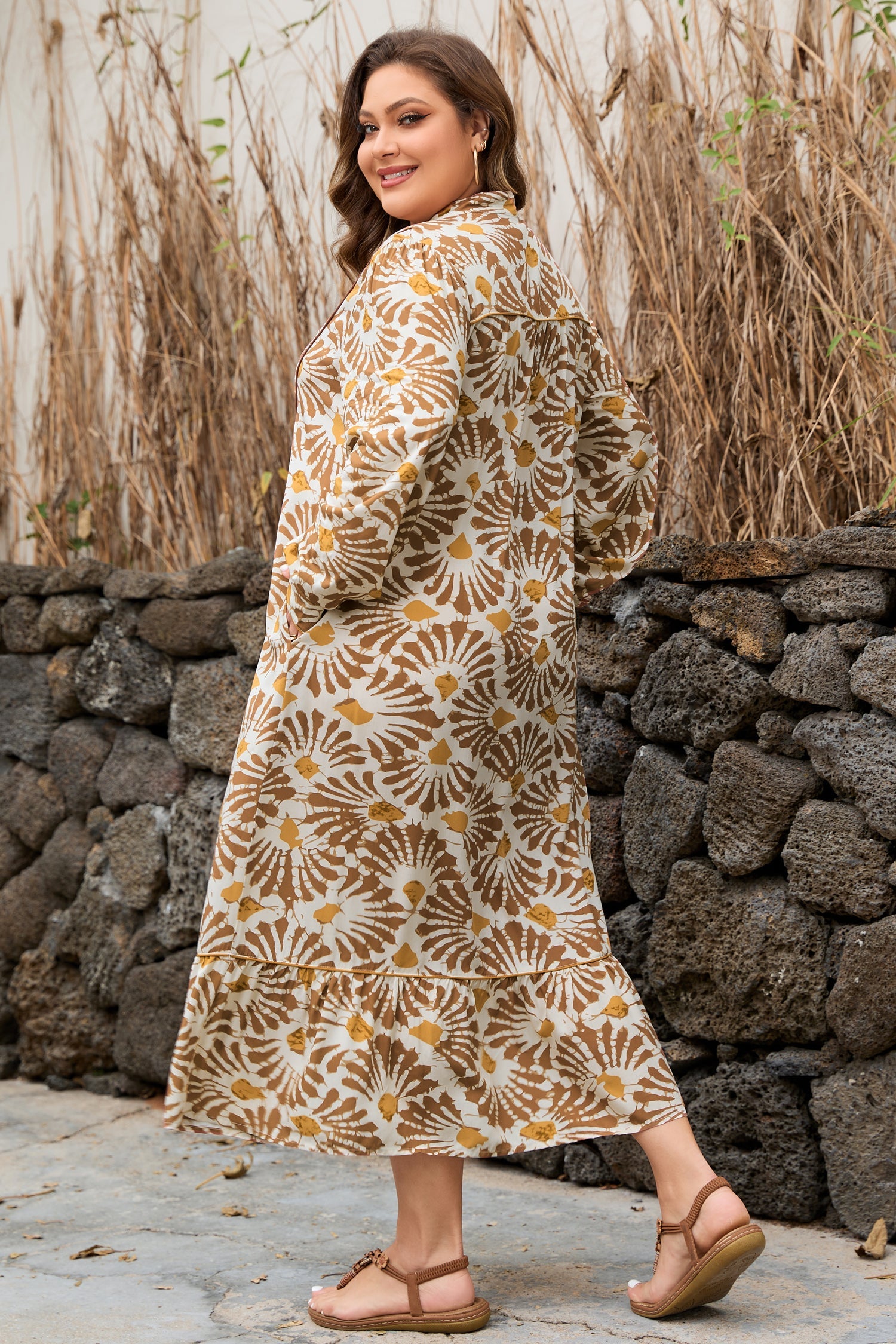 The Hazel Abstract Maxi Dress