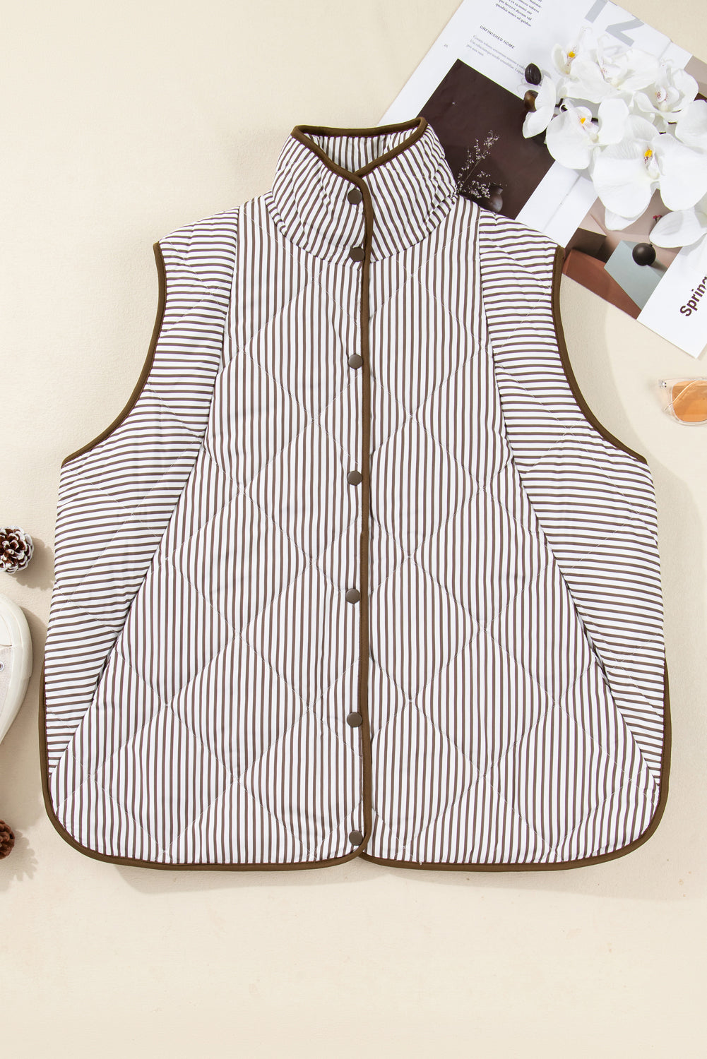 The Shiloh Stripe Quilted Vest