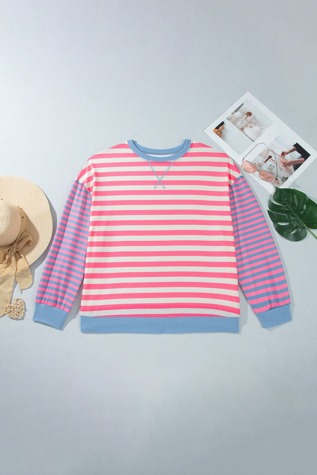 The Eva Rose Stripe Crewneck Sweatshirt