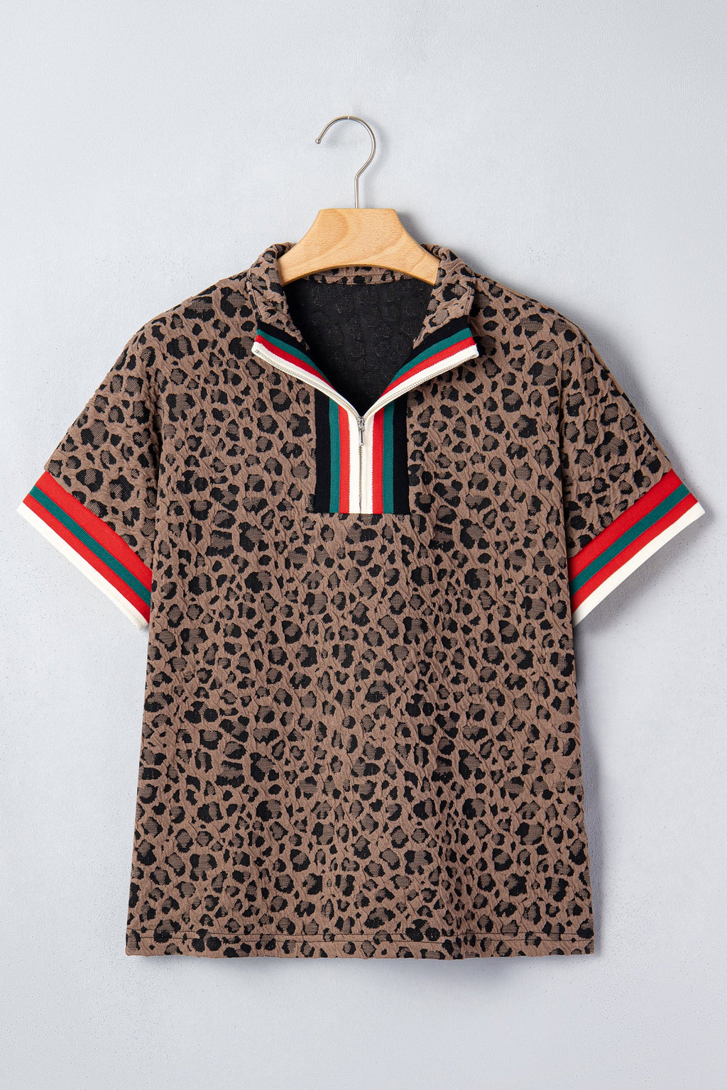 The Leila Leopard Stripe Blouse