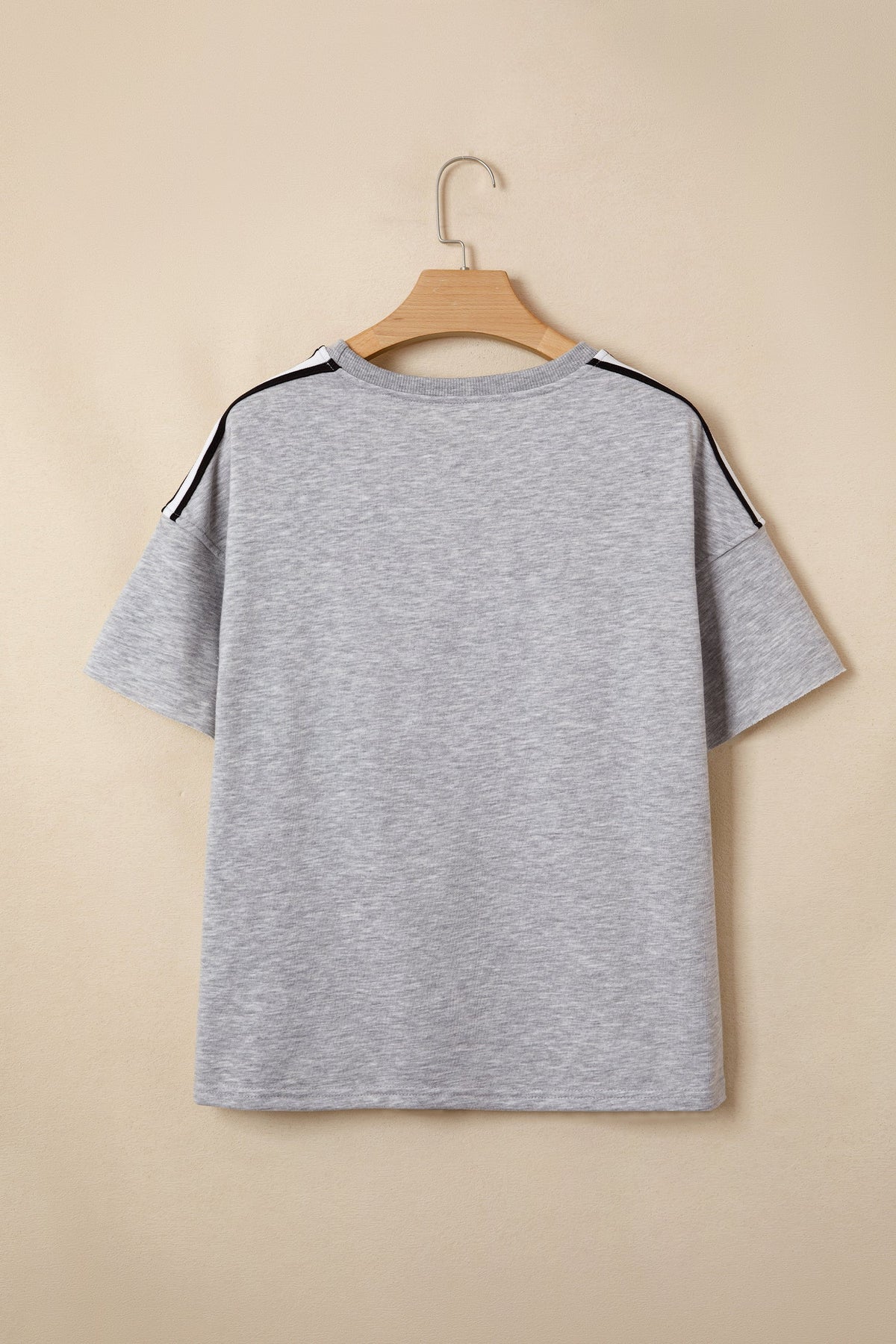 The Maggie Stripe Raw Edge Oversize Tee