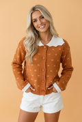 The Autumn rose Colorblock Cardigan