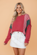 The Noelle Gingham Knit Top