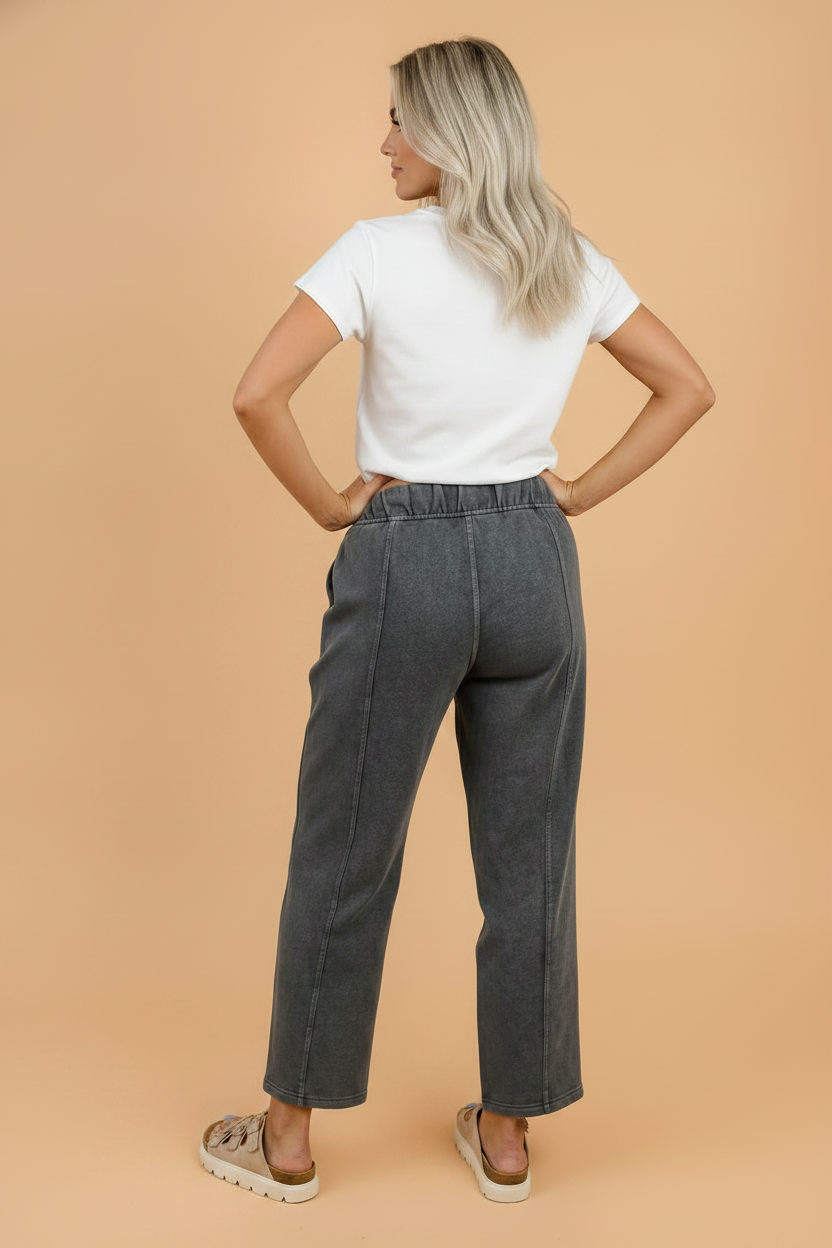The Oaklee Mineral Wash Barrel Pants