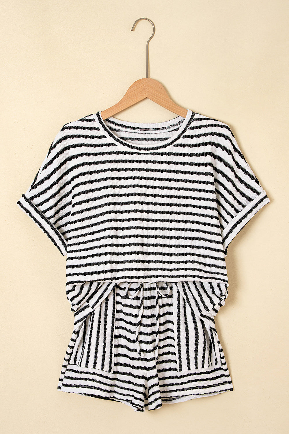 The Saylor Mae Stripe Knitted Shorts Set