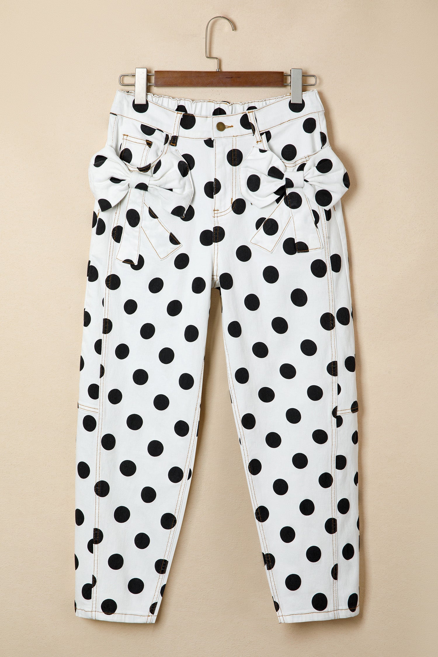 The Millie Polka Dot Bow Pocket Jeans