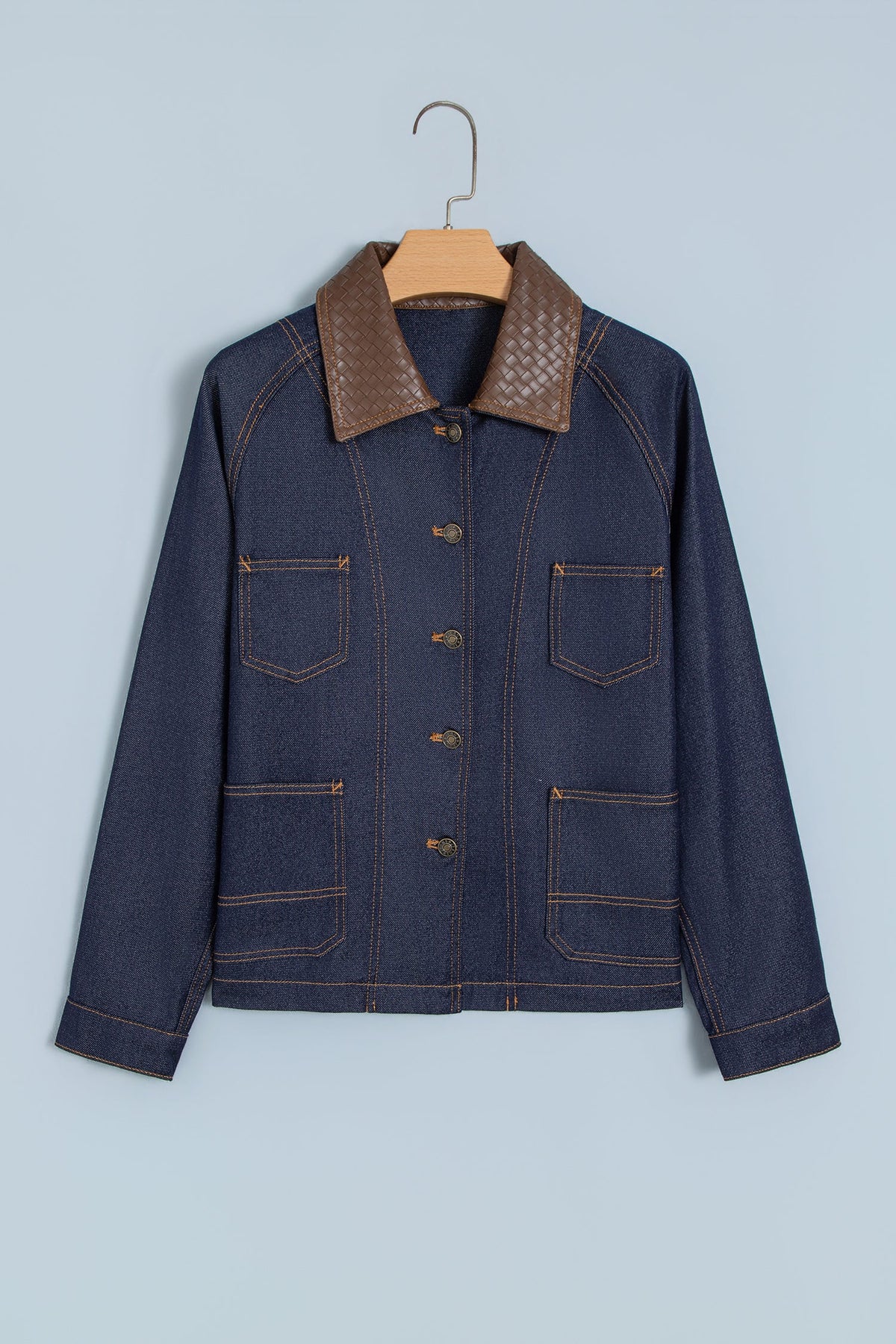 The Prescott Contrast Collar Denim Jacket
