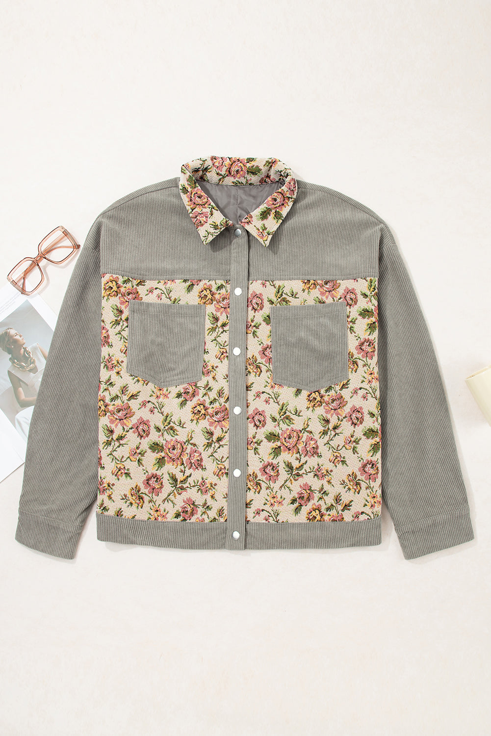 The Brinley Rose Floral Corduroy Jacket