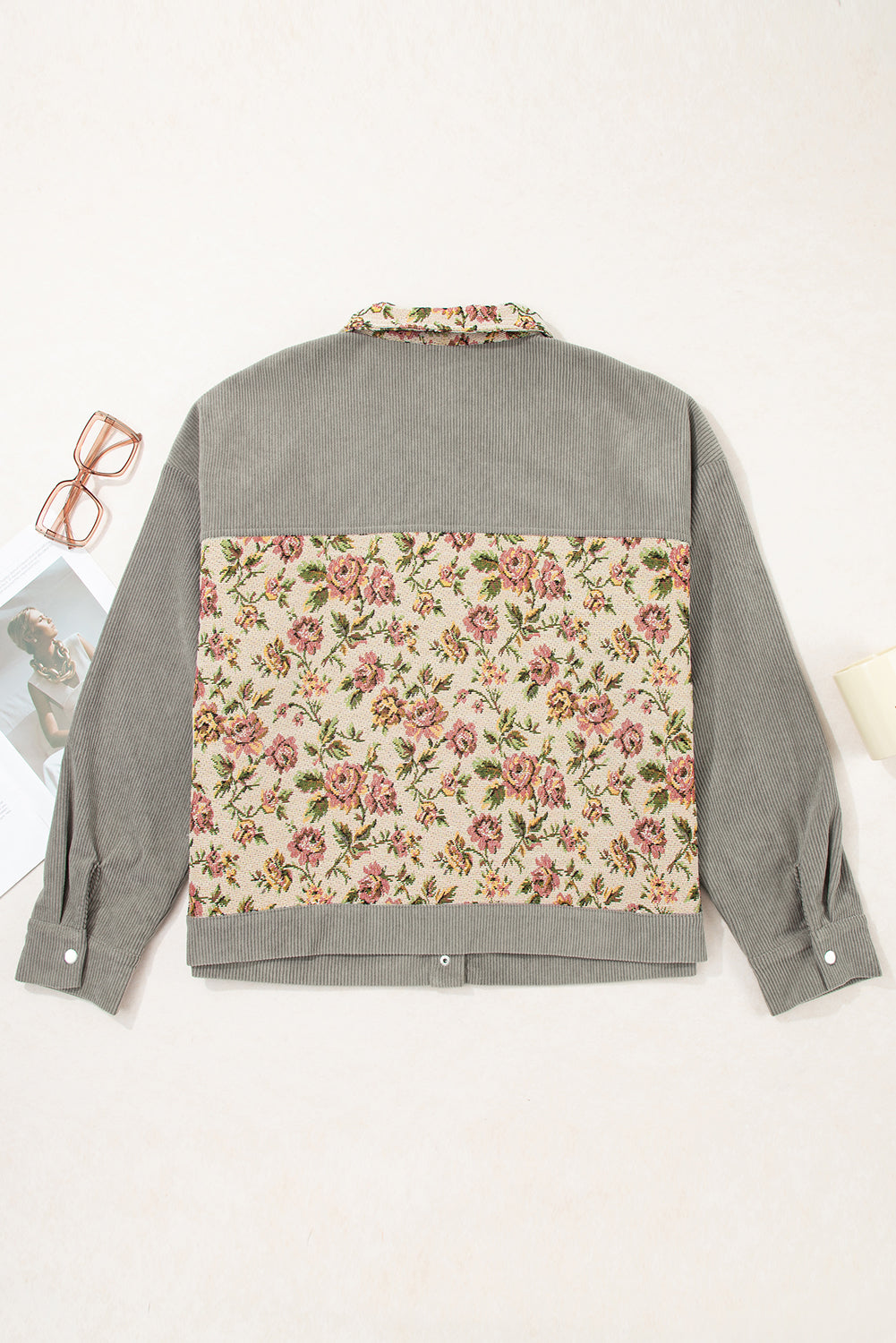 The Brinley Rose Floral Corduroy Jacket