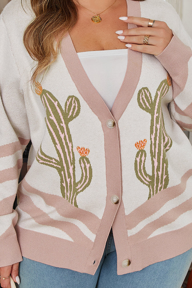 The Willa Western Cactus Cardigan Sweater