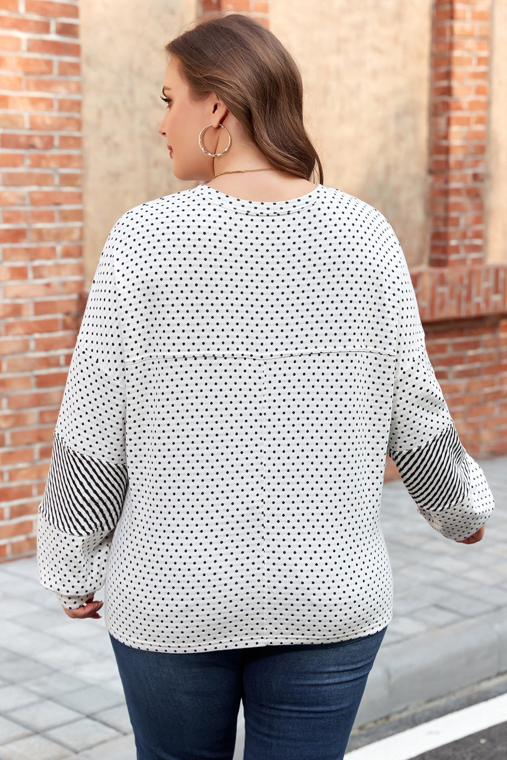 The Emma Polka Dot Stripe Top
