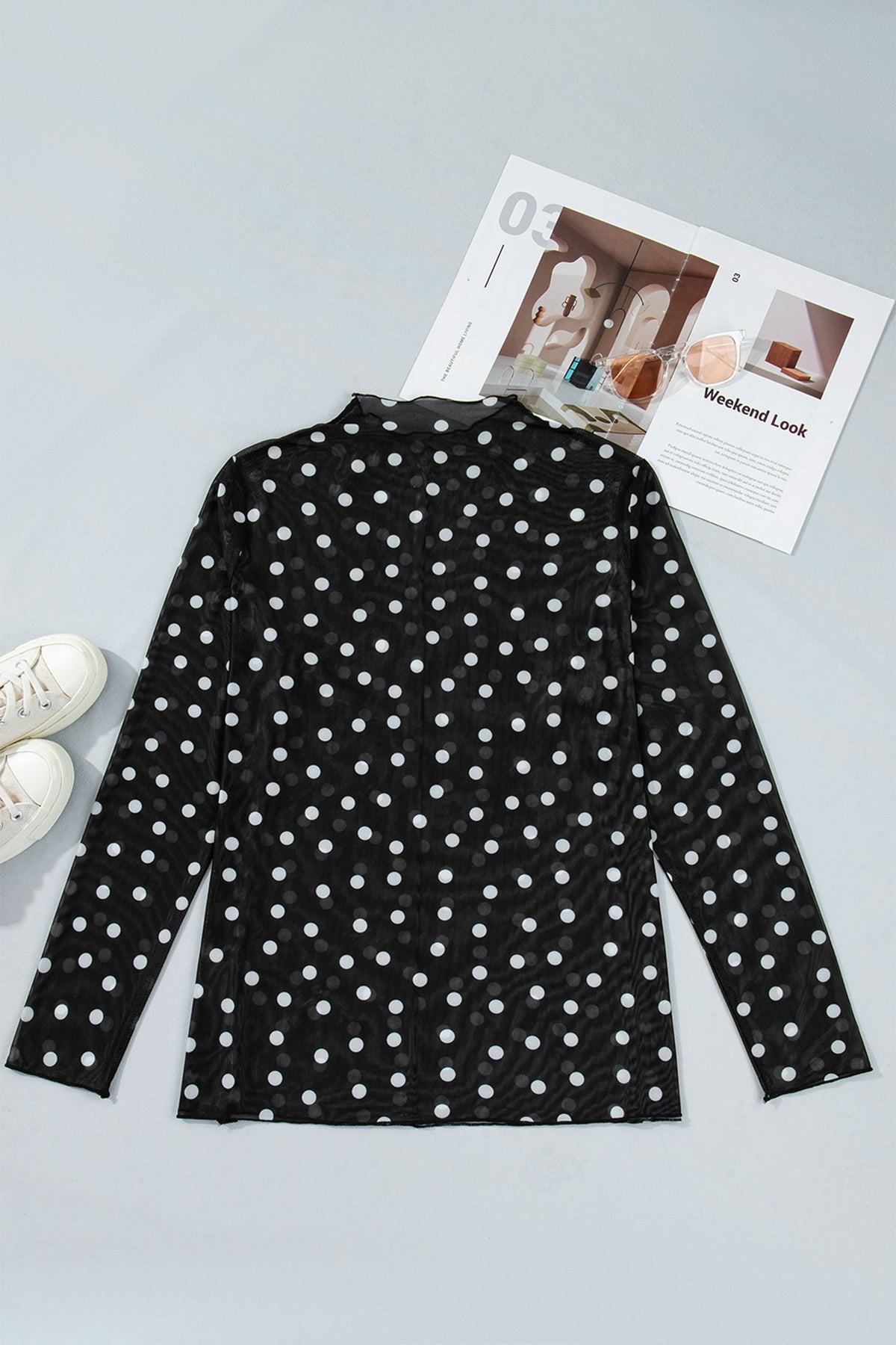 The Millie Polka Dot Mesh Top