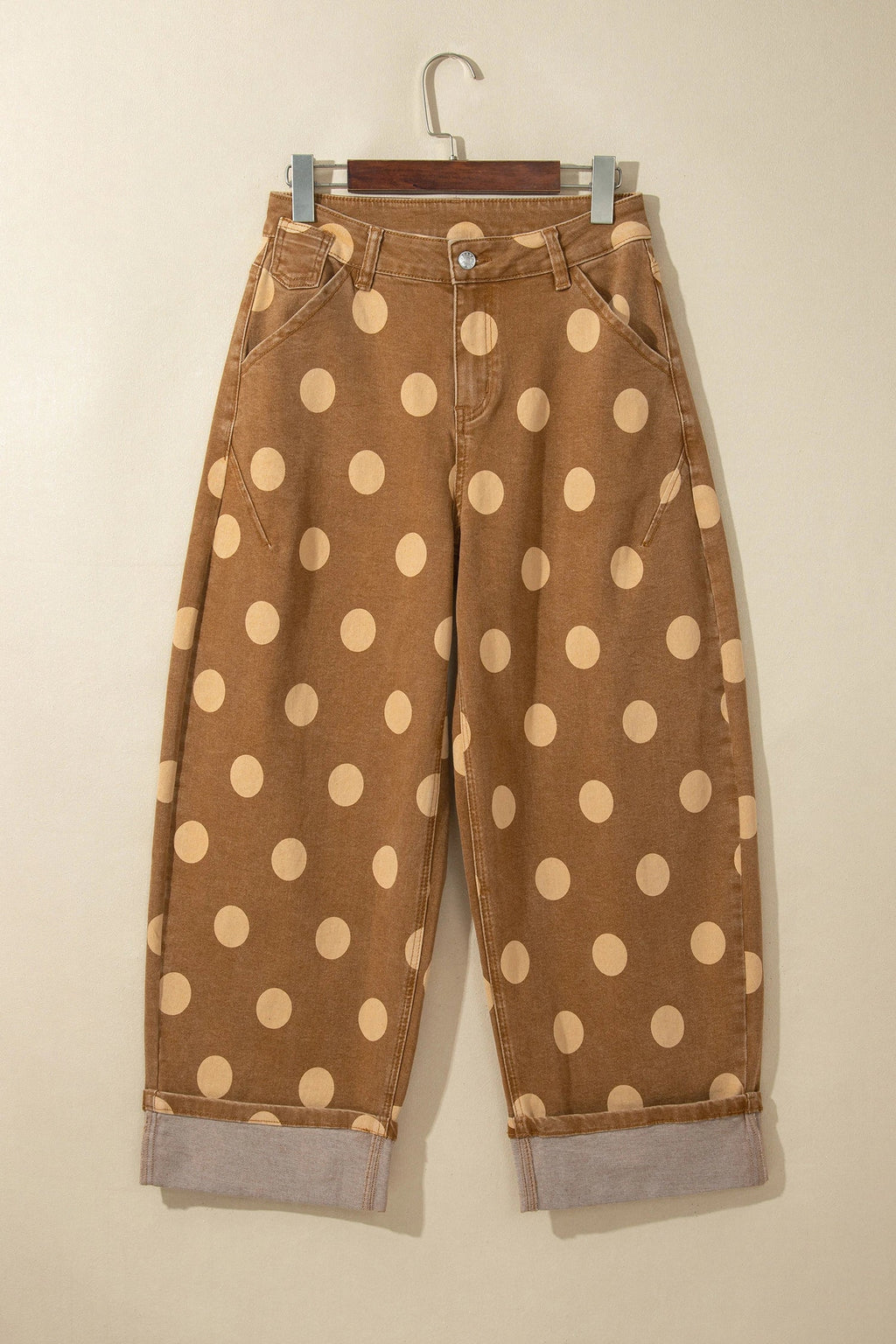 The Haisley Polka Dot Wide Leg Jeans