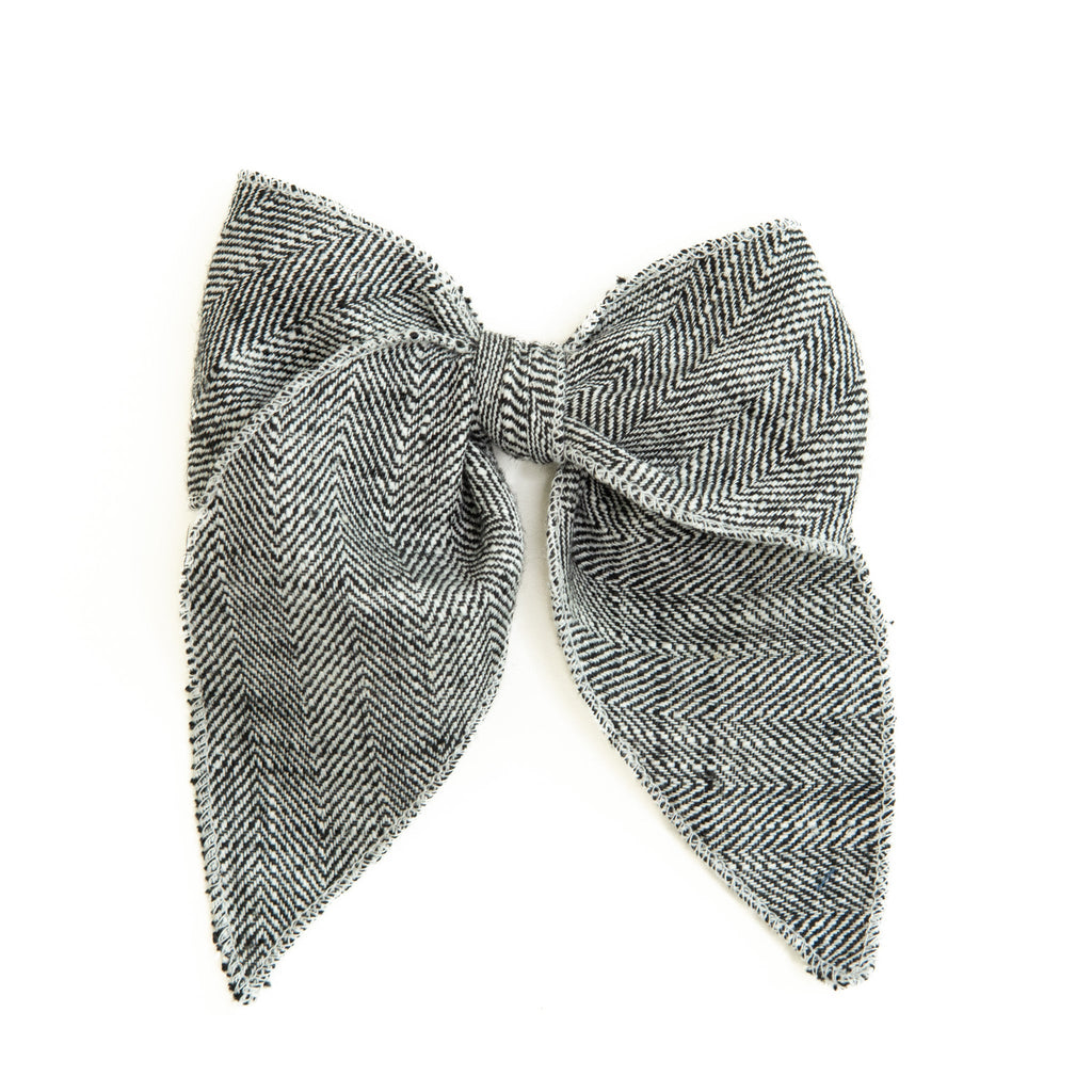 The Ebony Tweed Darling Hair Bow