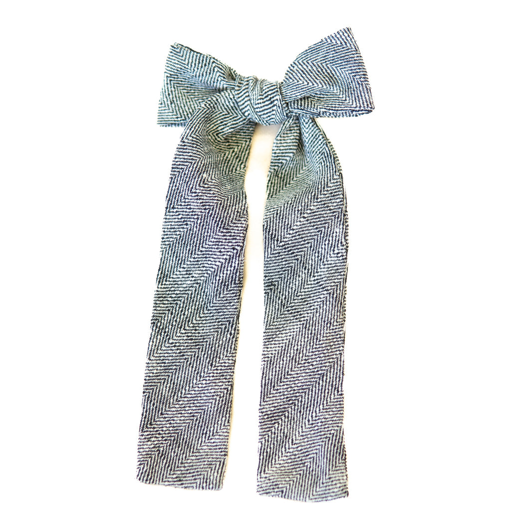 The Ebony Tweed Lady Hair Bow