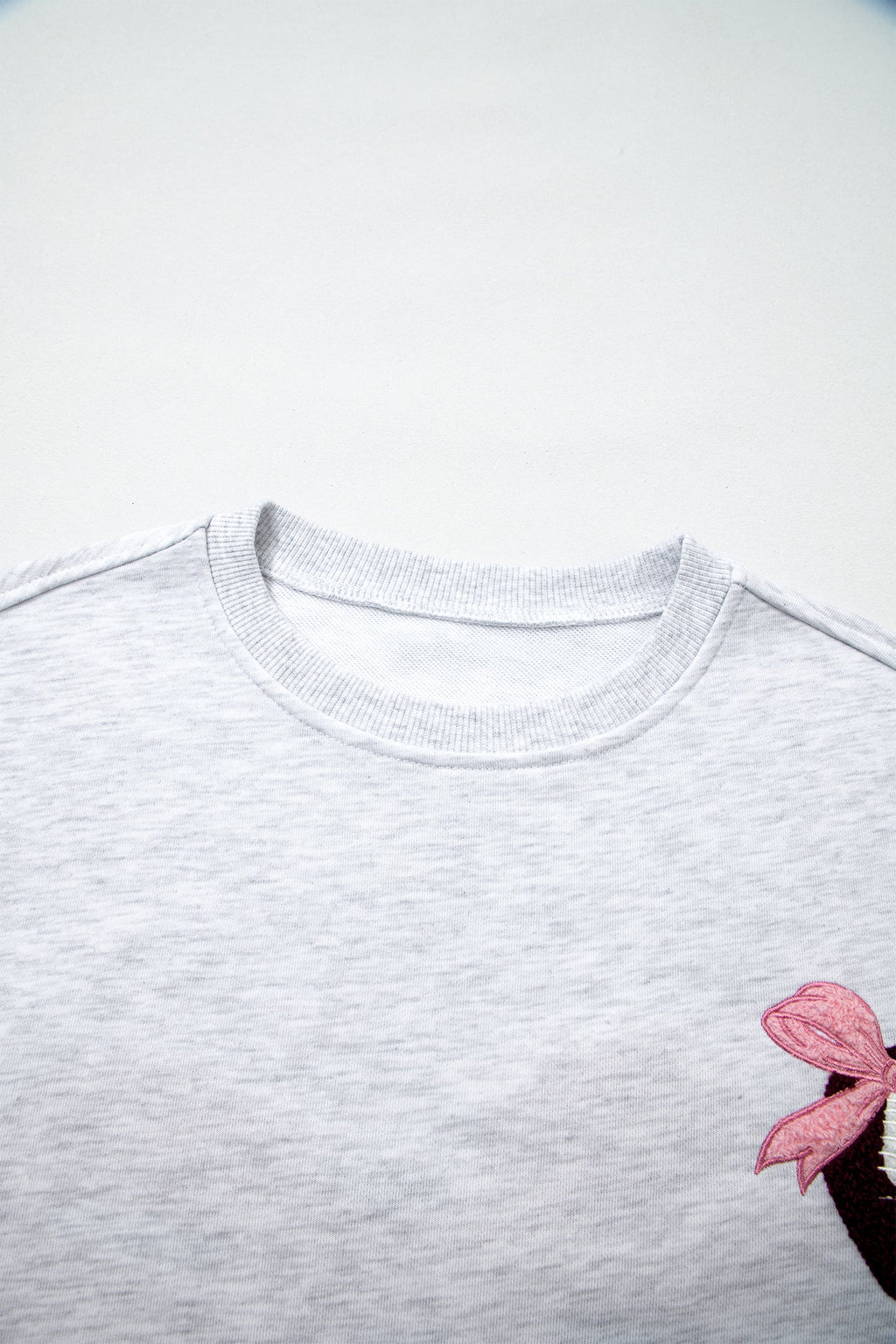 The Piper Rose Football Bow Sweatshirt