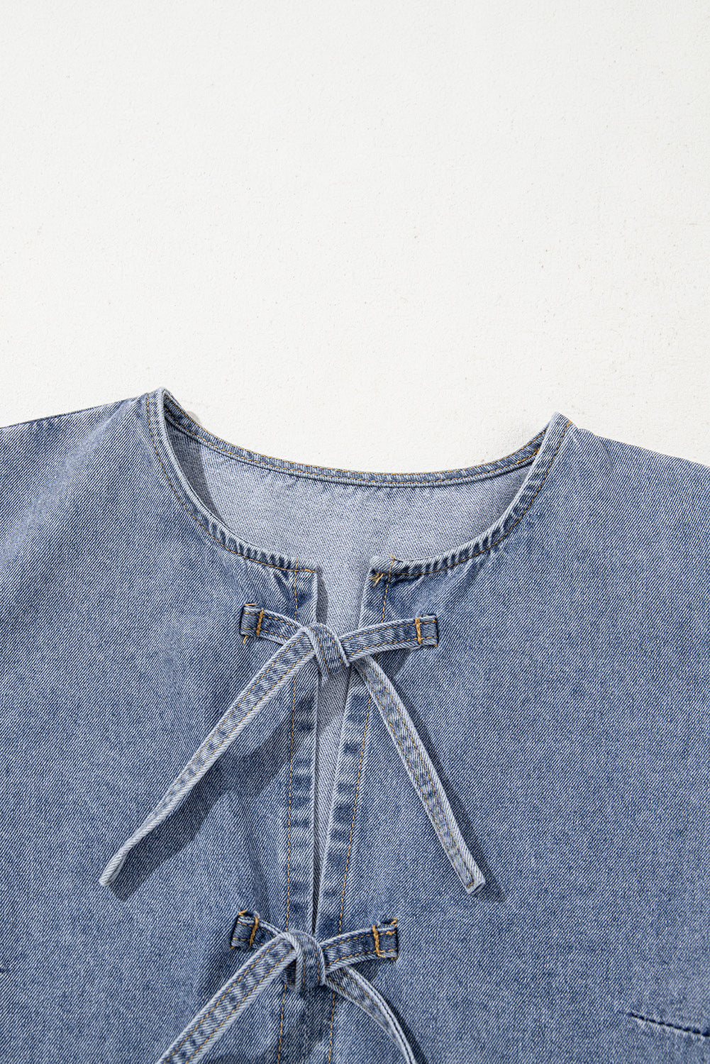 The Layla James Denim Bow Dress