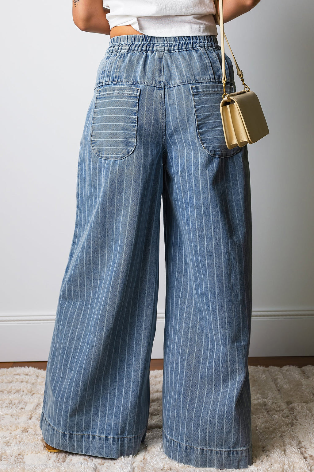 The Delilah Pleated Wide Leg Jeans