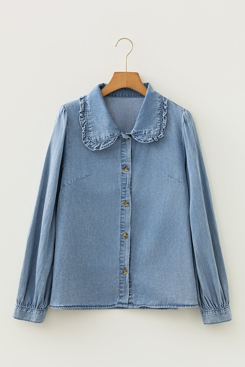 The Willow Denim Ruffle Shirt