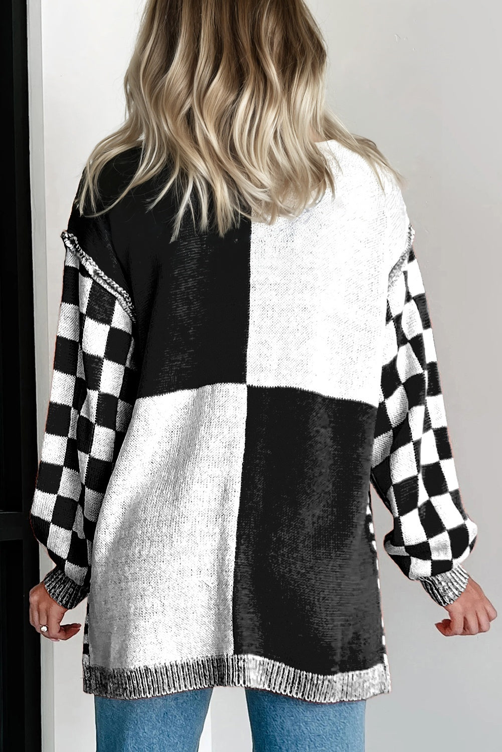 The Mavis Checkered Cardigan